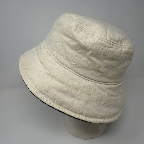 Madewell Reversible Quilted Bucket Hat In Twilight Cream Navy Paisley Size S/M - Picture 2 of 10